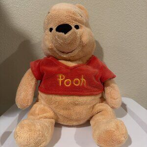 Disney Store Exclusive Winnie the Pooh Plush Bear Red Shirt 12” Stuffed Animal